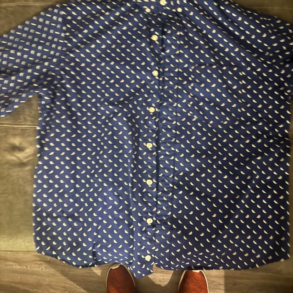 Men's Blue Patterned Shirt